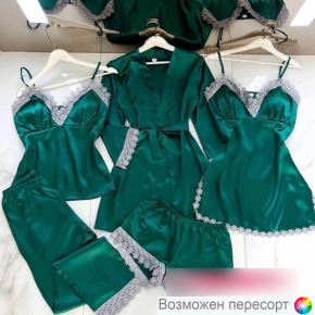 Комплект женский: халат, сорочка, топ, шорты и штаны арт. 1552358