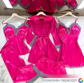 Комплект женский: халат, сорочка, топ, шорты и штаны арт. 1552368