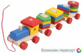 Игрушка - сортер развивающий "Паровоз-конструктор" арт. 1501310