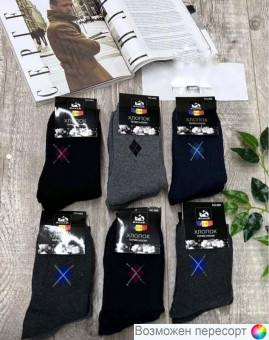 Носки мужские махровые р. 42-48 (6 пар) арт. 1540336