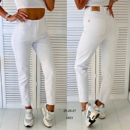 Белые джинсы с высокой посадкой
