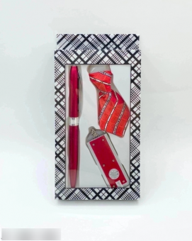 Подарочный набор: авторучка и брелок-фонарик и брелок-галстук арт. 1488933