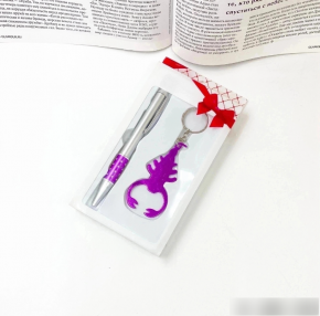 Подарочный набор: авторучка и брелок-открывашка арт. 1488946