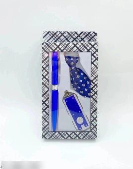 Подарочный набор: авторучка и брелок-фонарик и брелок-галстук арт. 1488927