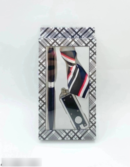 Подарочный набор: авторучка и брелок-фонарик и брелок-галстук арт. 1488939